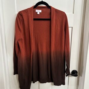 Belle by Kim Gravel Ombre Sweater - Orange and Brown